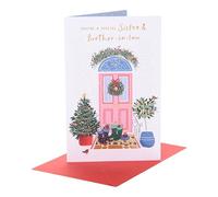 UK Greetings | Christmas Card for Sister & Brother In Law | With Envelope | Xmas Presents | Greeting Card | Her/Him | 21 x 13.7cm