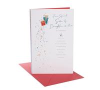UK Greetings | Christmas Card for Son & Daughter-in-Law | With Envelope | Lovely Presents Design | Xmas Presents | Greeting Card | Her/Him | 16.5 x 25.4cm
