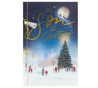 UK Greetings Christmas Card for Son - Magical Sky Design