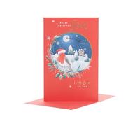 UK Greetings Christmas Card for Son - Snowy Robin Design