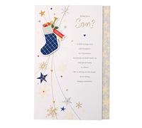 UK Greetings | Christmas Card for Son | Stocking Design | With Envelope | Xmas Presents | Greeting Card | Him/Boys/Men | 165mm x 254mm