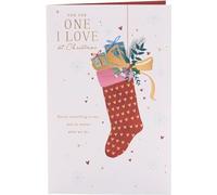 UK Greetings Christmas Card for the One I Love - Stocking Design
