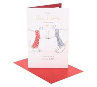 UK Greetings | Christmas Card for The One I Love | Xmas Presents | Her/Him | Bears in Love | With Envelope | 22.9 x 14.9 cm