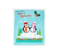 UK Greetings | Christmas Card for The One I Love | Xmas Presents | Her/Him | Cute Globe Design | With Envelope | 159mm x 184mm