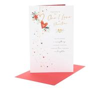 UK Greetings | Christmas Card for The One I Love | Xmas Presents | Her/Him | heart duo | With Envelope | 25.4 x 16.5 cm