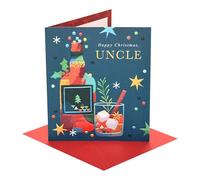 UK Greetings | Christmas Card for Uncle | Xmas Presents | Him, Boys, Men | alcohol | With Envelope | 18.4 x 15.9 cm