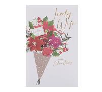 UK Greetings Christmas Card for Wife - Bouquet Design