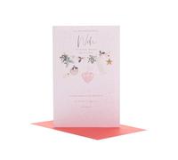 UK Greetings Christmas Card for Wife - Light Design