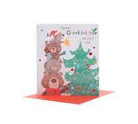 UK Greetings Christmas Card from Grandchildren - Sweet Bears Design