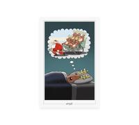 UK Greetings | Christmas Card | Reindeer Dream Design | Xmas Presents | Counter Cards | With Envelope | 12.1 x 18.4cm