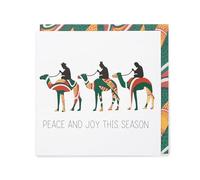 UK Greetings | Christmas Card | Xmas Presents | Her/Him | Peace And Joy Design | With Envelope | 15.9cm x 15.9cm