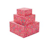 UK Greetings | Christmas Gift Wrap Pack - 2 Rolls & Tags | Red Design