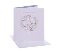 UK Greetings | Communion Card | Congratulations Card | Her/Him | Communion Tree Design | With Envelope | 13.7 x 15.9 cm