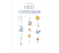 UK Greetings | Communion Card | Congratulations Card | Her/Him | With Envelope | 13.7 x 21 cm