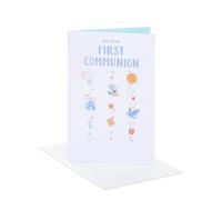 UK Greetings | Communion Card | Religious Symbols Design | With Envelope