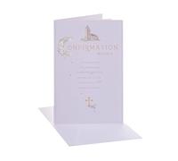 UK Greetings | Confirmation Card | Congratulations Card | Her/Him | Church Floral Design | With Envelope | 13.7 x 21 cm