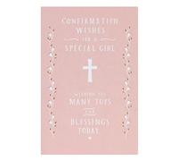 UK Greetings Confirmation Card For Girl With Envelope - Pink Design