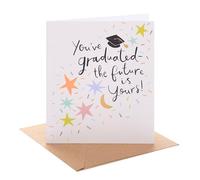 UK Greetings | Congratulations Card for Graduation | Congratulations/Proud of You | Her/Him | Moon and Stars Design | With Envelope | 13.7 x 15.9 cm