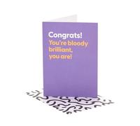 UK Greetings | Congratulations Card | Proud of You/Exam Results/New School/Graduation | Her/Him | Funny Design | With Envelope | 12.7x17.8cm
