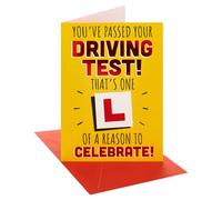 UK Greetings | Congratulations on Passing Driving Test Card | Congratulations/Proud of You | Greeting Card | Her/Him | With Envelope | 12.7 x 17.8cm