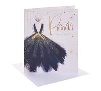 UK Greetings Congratulations Prom Card | Girl Dress Design | With Envelope | Congratulations/Proud of You | Greeting Card | Her/Girls/Women | 15.9 x 18.4cm