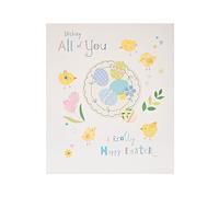 UK Greetings Cute Easter Card - To All of You Easter Card - Cute Easter Card with Chicks, Multi, 159x184mm