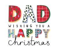 UK Greetings Dad Christmas Card Artistic Foiled Embossed Kindred Art Range Xmas Greetings - Kindred Art Range Heartfelt Message, Vibrant Design, Cherished Keepsake, Eco-Friendly, Gold Foil