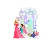 UK Greetings Disney 100 Birthday Card For Her/Girl/Friend With Envelope - Pop-Up Castle Design, With Aurora, Cinderella, Jasmine, Ariel