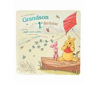 UK Greetings Disney 1st Birthday Card For Grandson With Envelope - Lovely Design - With Winnie The Pooh & Piglet