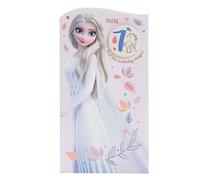 UK Greetings Disney 7th Birthday Card For Her/Girl With Envelope - Frozen Design With Elsa