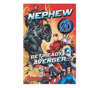 UK Greetings Disney Avengers Birthday Card For Nephew With Envelope - Children's Design With Avengers Badge,Multi,149mm x 229mm