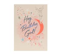 UK Greetings Disney Birthday Card For Her/Girl/Friend With Envelope - Starry Design - With Tinker-Bell