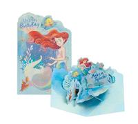 UK Greetings Disney Birthday Card For Her/Girl With Envelope - Pop-Up Ariel Design