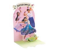UK Greetings Disney Encanto Birthday Card for Sister - Pop-Up Mirabel, Isabela & Luisa Design