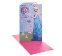 UK Greetings | Disney Frozen 3rd Birthday Card | Elsa Design with Badge
