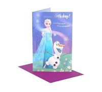 UK Greetings Disney Frozen Birthday Card for Her/Girl | Elsa & Olaf Design | Happy Birthday Gifts | Greeting Card | Her/Girls/Women | With Envelope | 155 x 235 mm