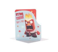 UK Greetings Disney Inside Out 2 Birthday Card for Him/Boy - Anger Design