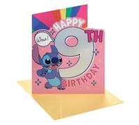 UK Greetings | Disney Lilo & Stitch 9th Birthday Card for Girl