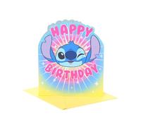 UK Greetings Disney Lilo & Stitch Birthday Card for Boys/Girls - Stitch's Face Design