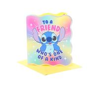 UK Greetings | Disney Lilo & Stitch Greeting Card | For All Occasions | Thank you, Birthday, Congralutations | Her/Him | Friend Design | With Envelope | 18.4 x 15.9 cm