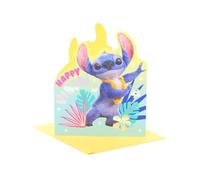 UK Greetings Disney Lilo & Stitch Greeting Card for Boys/Girls - Happy Vibes Design
