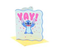 UK Greetings Disney Lilo & Stitch Greeting Card for Boys/Girls - Yay! Design