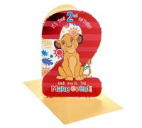 UK Greetings | Disney Lion King 2nd Birthday Card for Boy | Simba Design