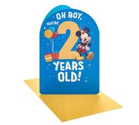 UK Greetings | Disney Mickey Mouse 2nd Birthday Card for Boy | Mickey Mouse