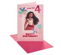 UK Greetings | Disney Moana 4th Birthday Card for Girl | Moana Design