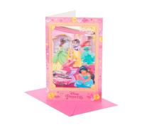 UK Greetings | Disney Princess Birthday Card for Her/Girl | Happy Birthday Gifts | Her, Girls, Women | 3D Keepsake Design | With Envelope | 143 x 216 mm