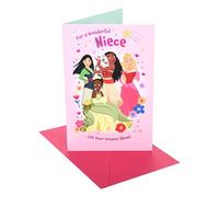UK Greetings | Disney Princess Birthday Card for Niece | Happy Birthday Gifts | Her, Girls, Women | Disney Princess Niece | With Envelope | 13.7 x 21 cm