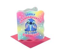 UK Greetings | Disney Stitch Birthday Card for Granddaughter | Happy Birthday Gifts | Her, Girls, Women | Stitch Granddaughter | With Envelope | 15.9 x 18.4 cm