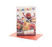 UK Greetings | Disney The Muppets Congratulations Card | Congratulations/Proud of You | Her/Him | The Electric Mayhem Design | With Envelope | 155 x 235 mm