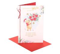 UK Greetings Disney Winnie the Pooh Christmas Card for Wife | With Envelope